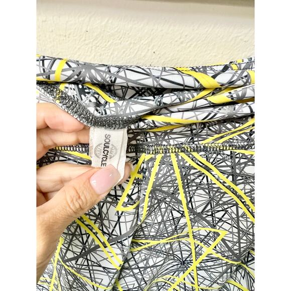 SoulCycle Spoke Pattern High Rise 3/4 Length Leggings White Multi Women's XS - Picture 4 of 5